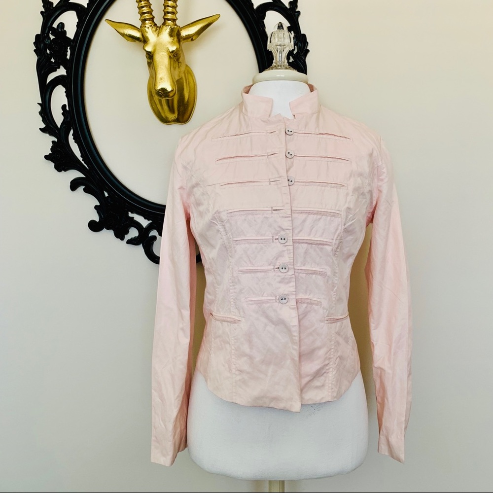Chicos Light Pink Military Style Jacket
